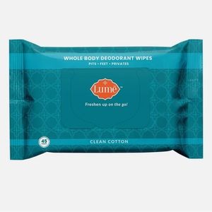 Lume Deodorant Wipes CLEAN COTTON Sealed 45 count